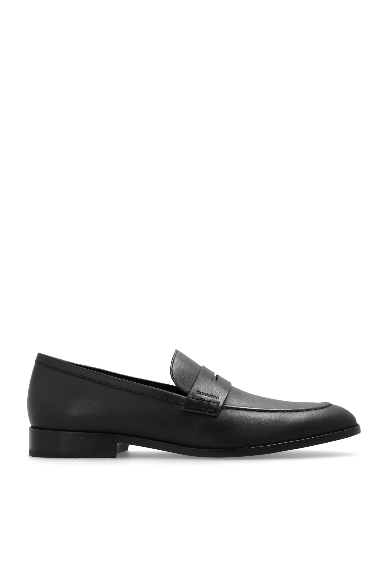 Coach black hot sale loafer shoes